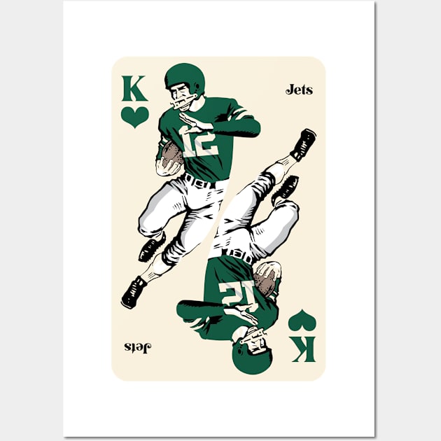 New York Jets King of Hearts Wall Art by Rad Love